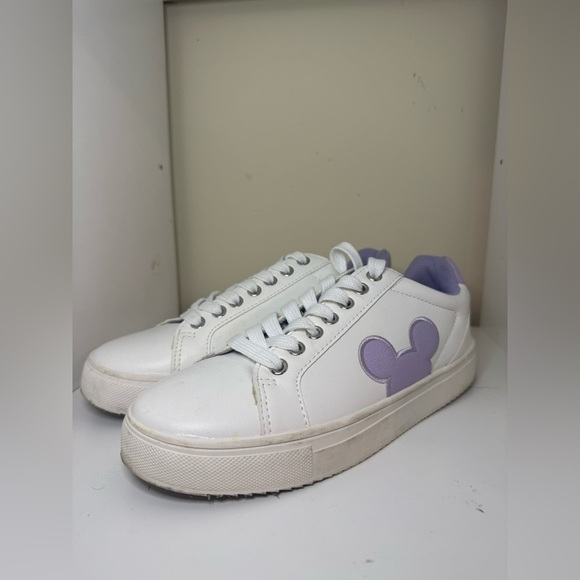 Disney Mickey Character Sneaker size 7 purple white - Picture 1 of 6